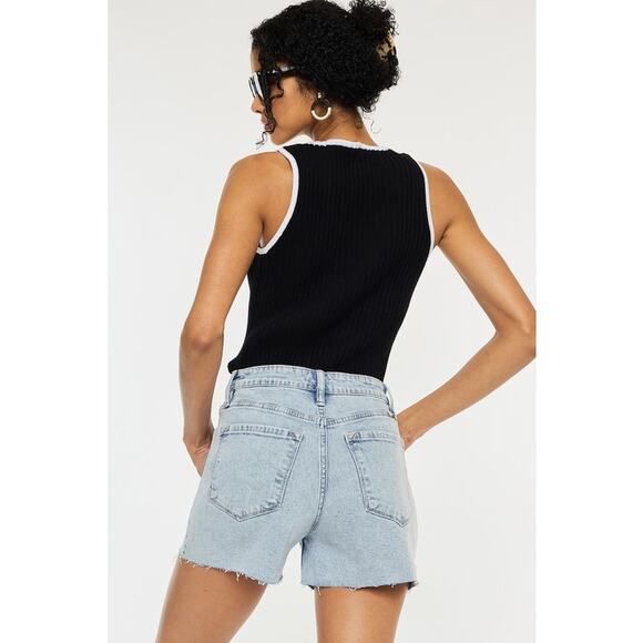 Kan Can High Rise Crossover Waist Band Shorts - KC20029L - Size 26 - Picture 6 of 9